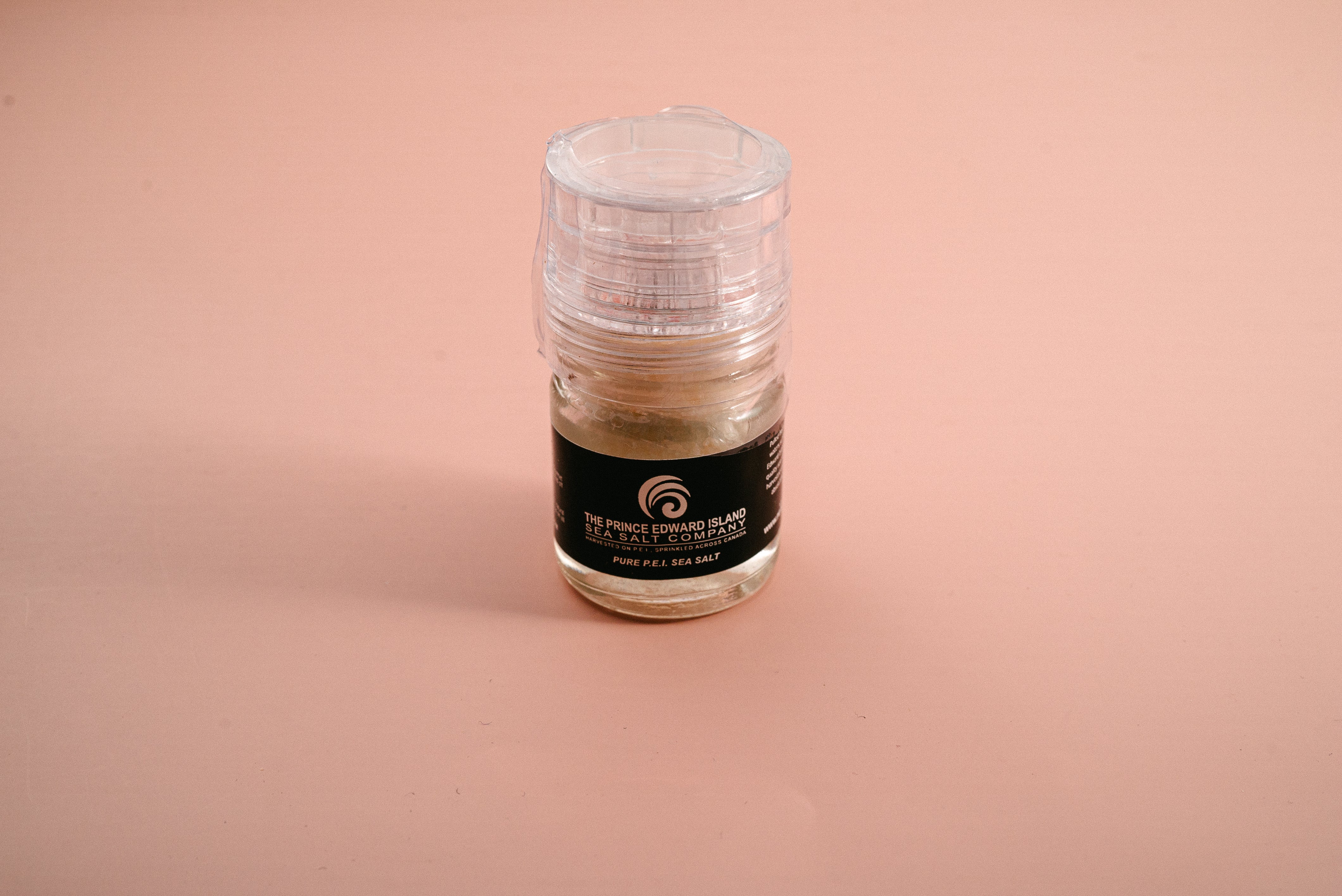 25g grinders of Pure Sea Salt - Prince Edward Island Sea Salt Company - Cearmausas