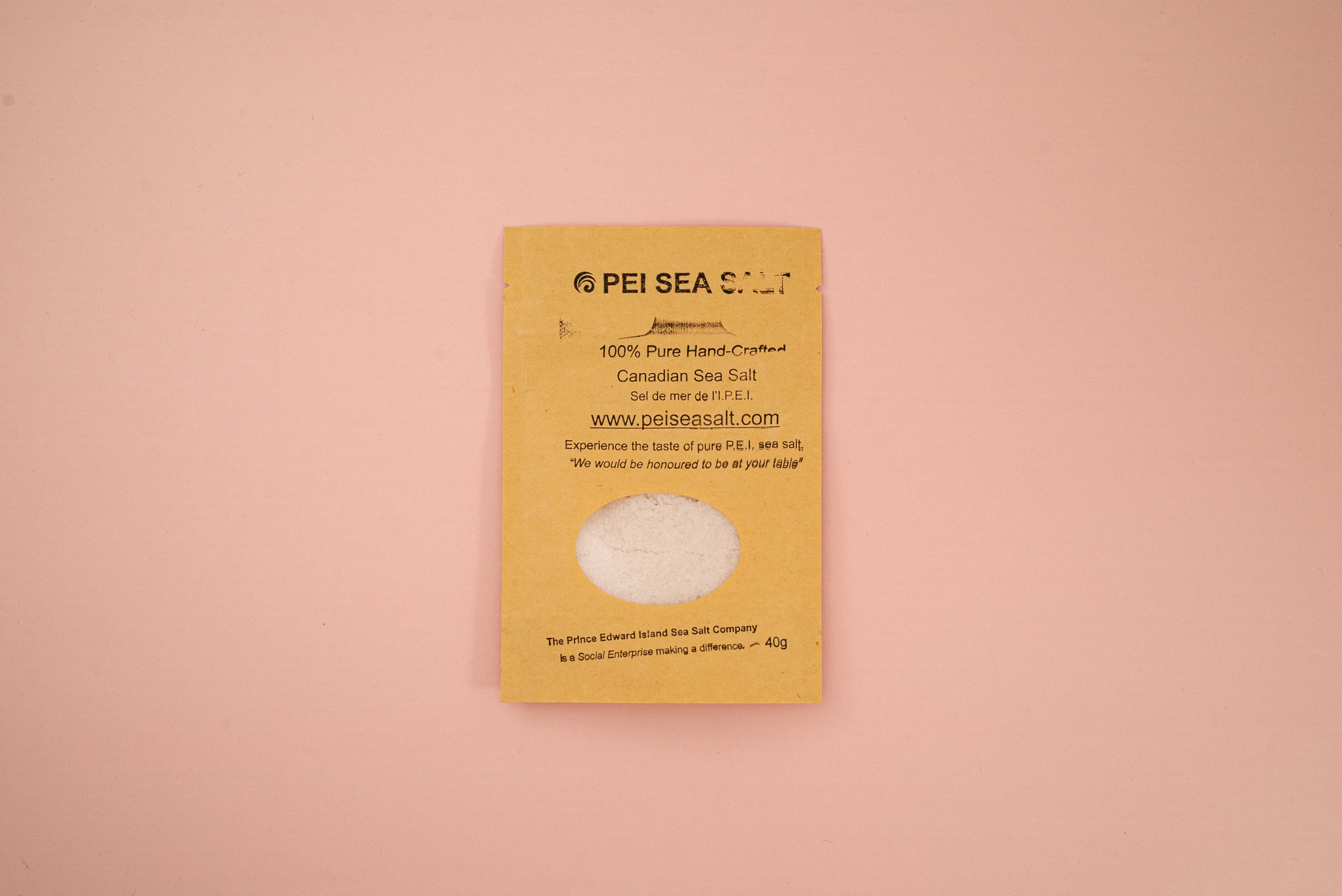40g pouch of Pure Sea Salt - Prince Edward Island Sea Salt Company - Cearmausas