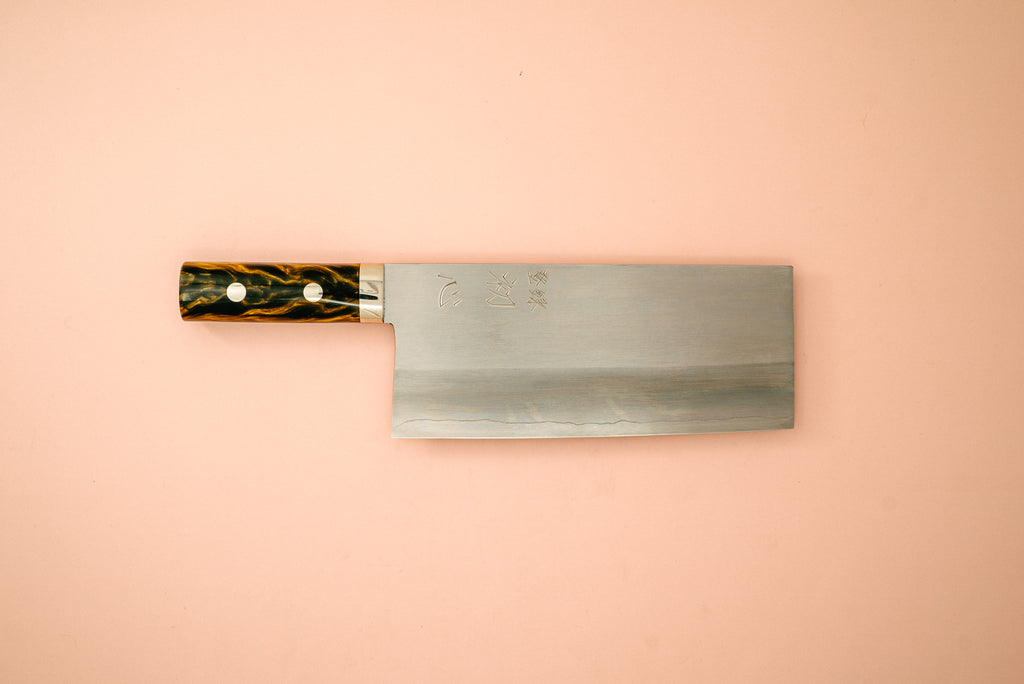 Nakagawa Silver3 Chinese Cleaver Acrylic Handle - Cearmausas