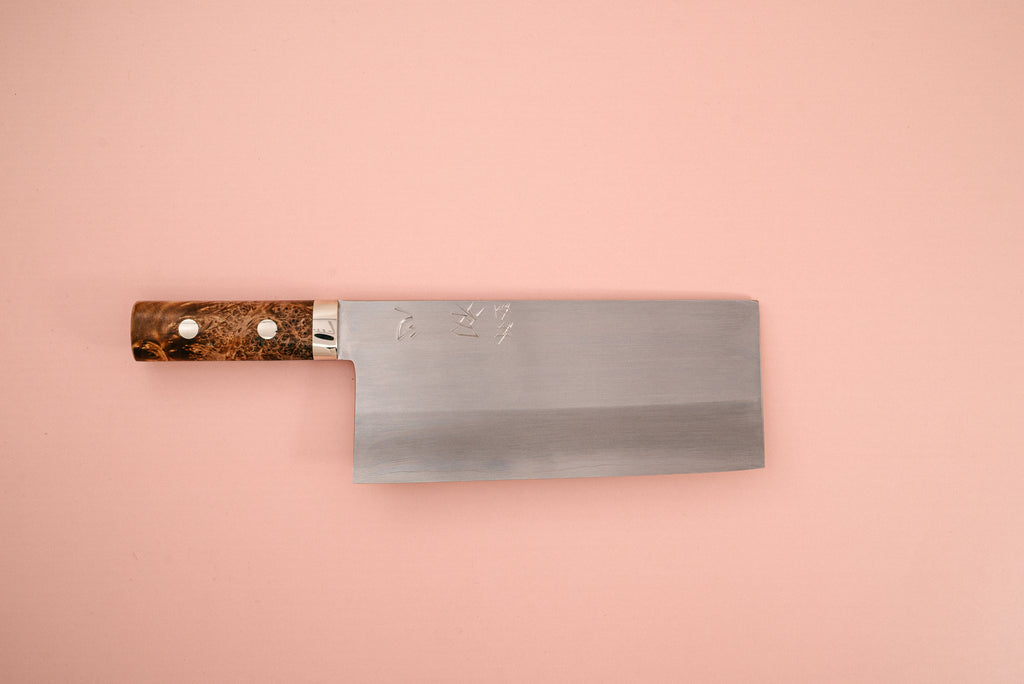 Nakagawa Silver3 Chinese Cleaver Maple Handle - Cearmausas