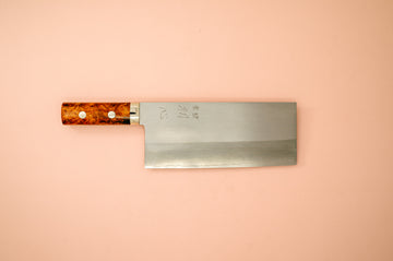 Nakagawa Silver3 Chinese Cleaver Quince Handle - Cearmausas