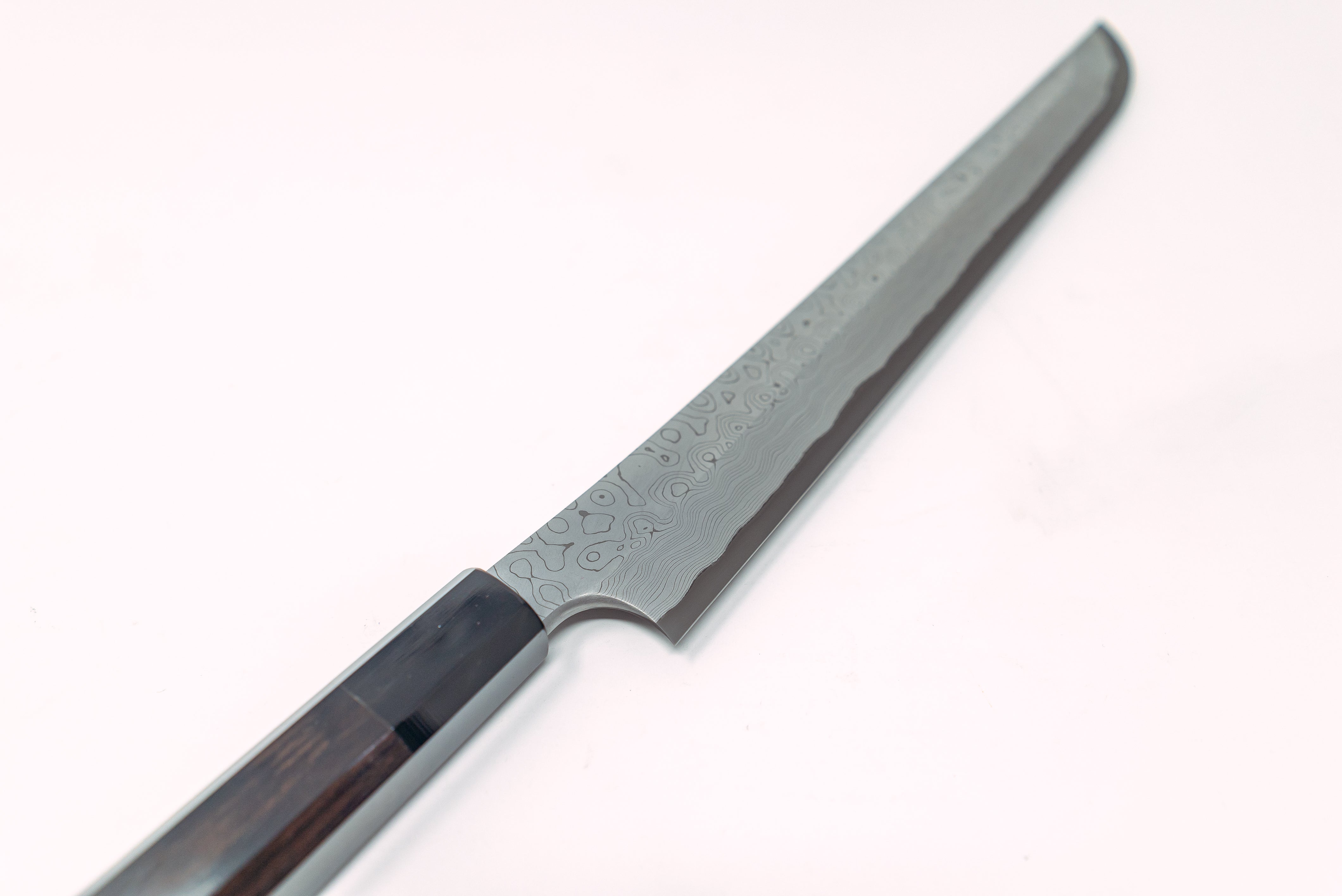 Nigara Hamono Kurozome Damascus Sakimaru Yanagiba 300mm - Cearmausas