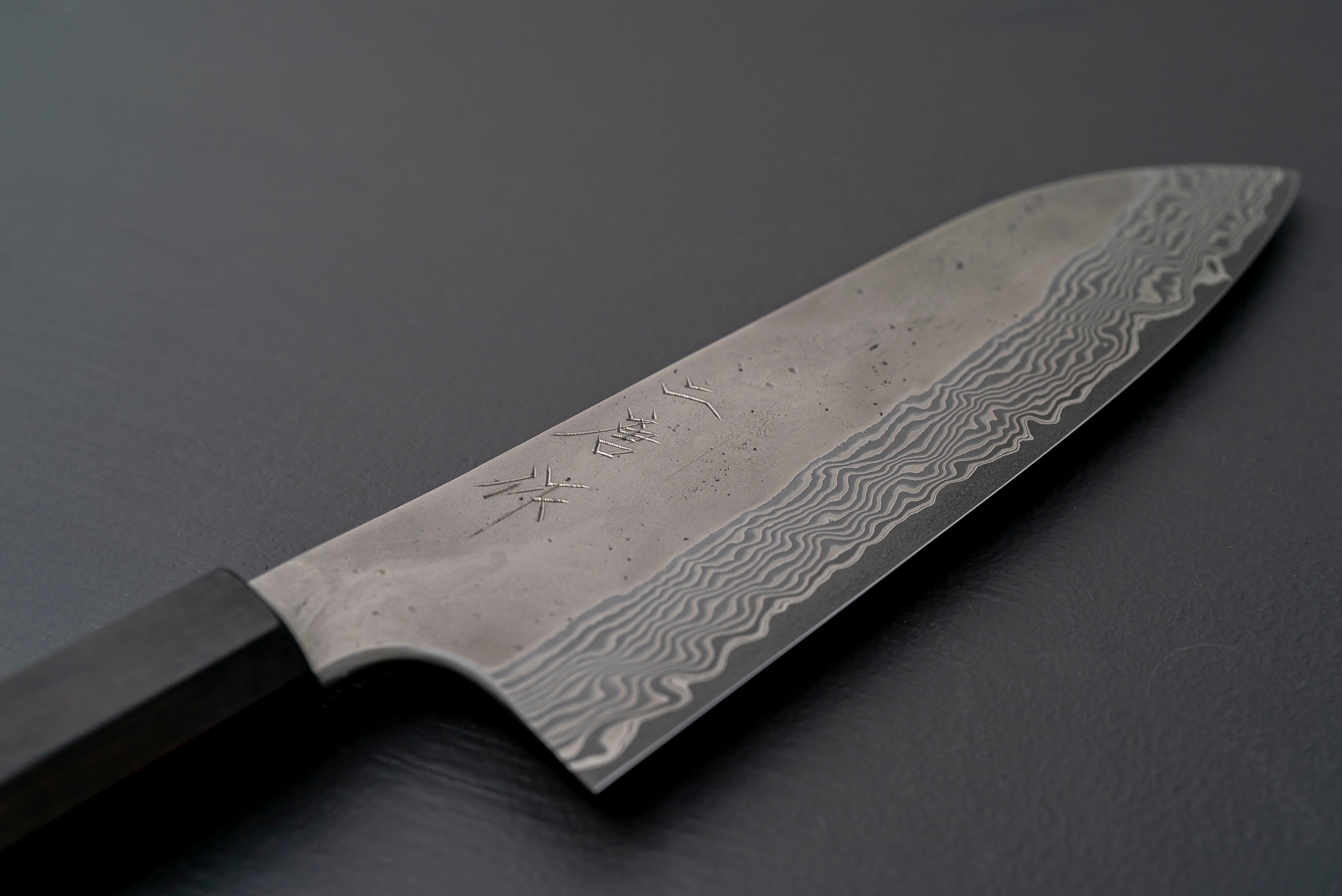 Nigara Hamono Silver3 Damascus Santoku 180mm - Cearmausas