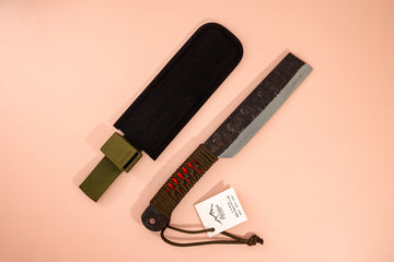 Raccoon TS239 Kurouchi Outdoor Knife 165mm w/Sheath - Cearmausas