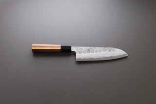 Hatsukokoro Inazuma AS Damascus Santoku 170mm - Cearmausas