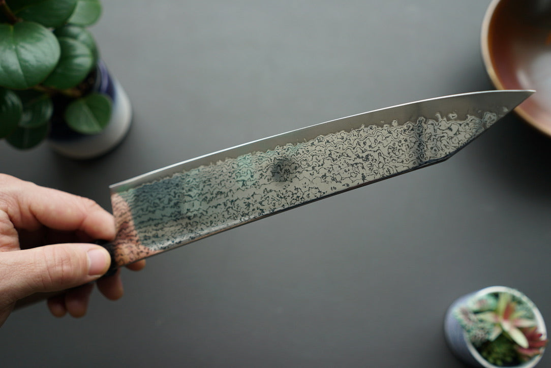 Hatsukokoro Sunaarashi Kurozome Damascus Kiritsuke Gyuto 240mm - Cearmausas
