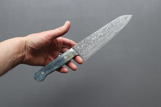 Mr. Itou R2 Damascus Gyuto 180mm w/Western Camel Bone Handle - Cearmausas