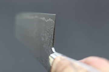 Shigeki Tanaka R2 Damascus Nakiri 170mm w/Custom Western Birch - Cearmausas