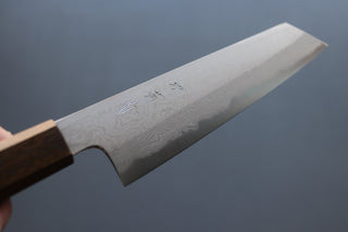 Yoshikazu Tanaka Blue1 Damascus Kiritsuke 240mm w/Black Oak Handle - Cearmausas