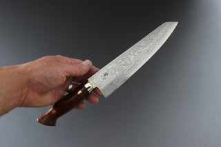 Yoshihiro Yauji Blue #2 Damascus Kiritsuke Gyuto 180mm - Cearmausas
