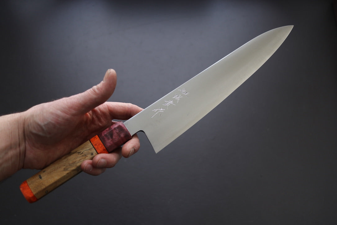 Shigeki Tanaka Migaki Aogami#2 Gyuto 240mm w/Custom Handle - Cearmausas