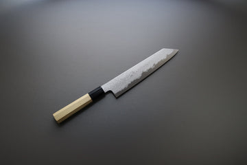 Sakai Kikumori x Yoshikazu Tanaka Blue Damascus Kiritsuke 210mm - Cearmausas