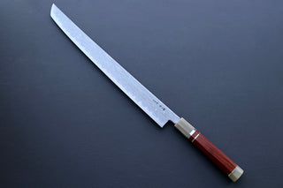 Nakagawa x Myojin Blue1 Damascus Sakimaru Sujihiki 390mm - Cearmausas