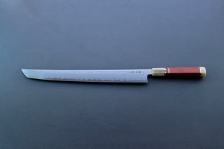 Nakagawa x Myojin Blue1 Damascus Sakimaru Sujihiki 390mm - Cearmausas