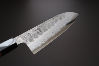 Hatsukokoro Inazuma AS Damascus Santoku 170mm - Cearmausas
