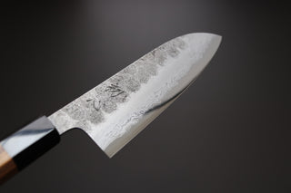 Hatsukokoro Inazuma AS Damascus Santoku 170mm - Cearmausas