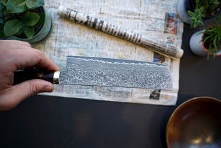 Shigeki Tanaka R2 Damascus Nakiri 170mm Western Ironwood - Cearmausas