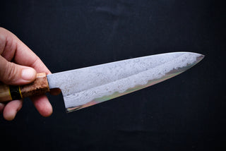 Yoshikazu Tanaka White#1 Damascus Gyuto 210mm w/Curly Maple Handle - Cearmausas