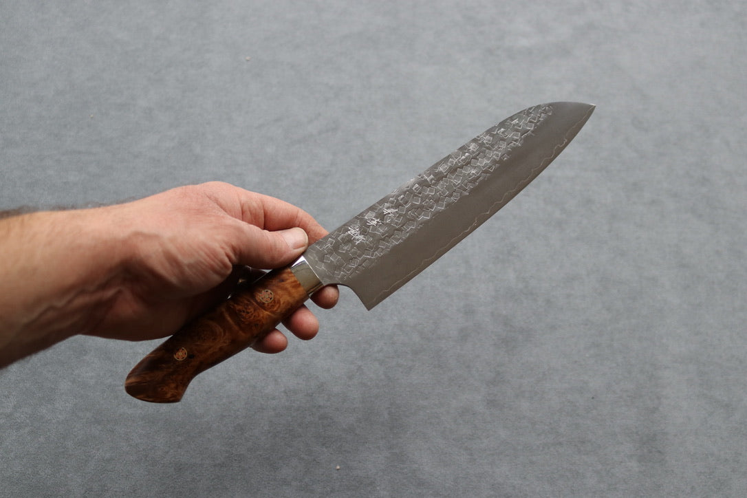 Yoshimi Kato SG2 Tsuchime Santoku - Cearmausas