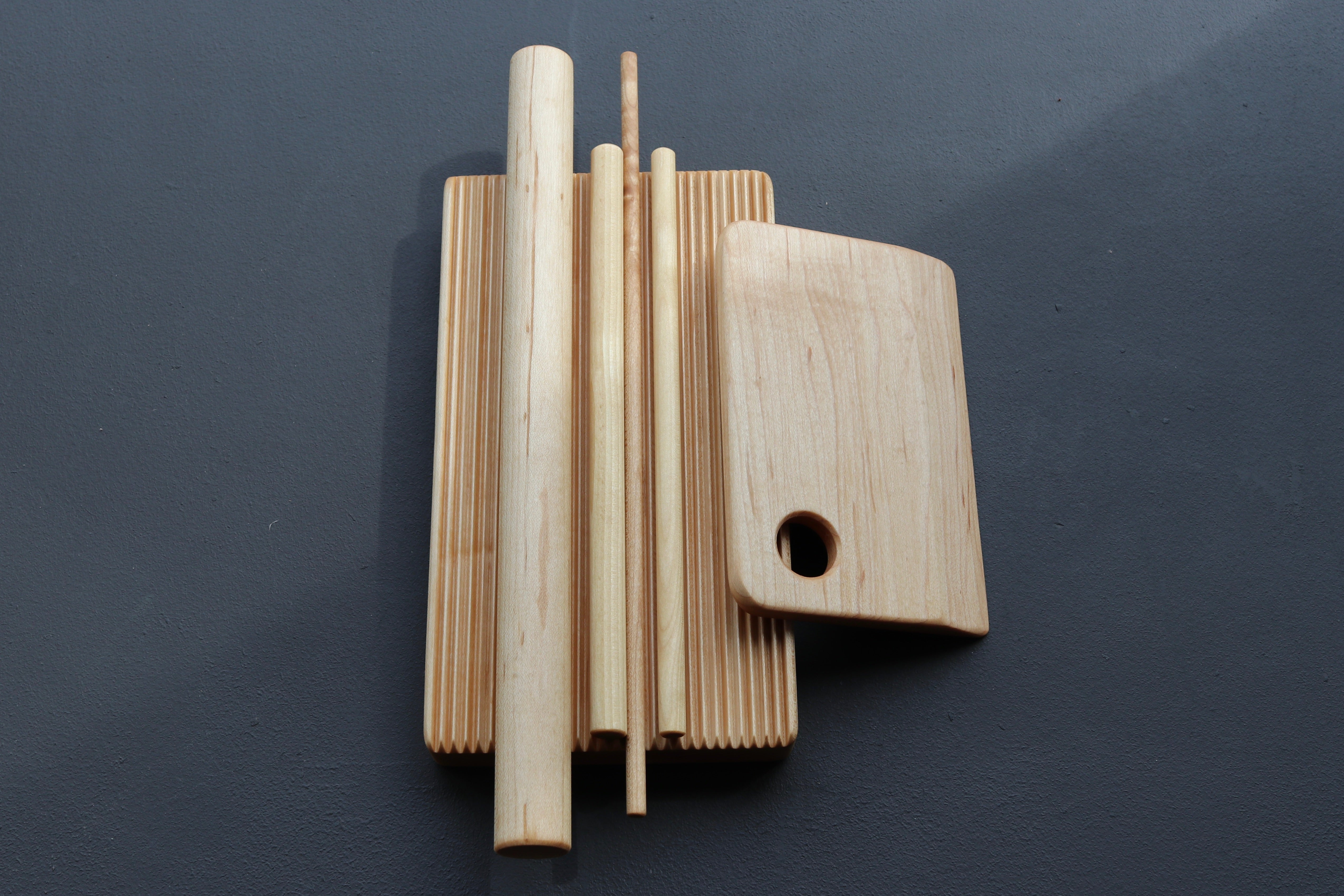 Pasta board set, 6pc, macaroni, trofie, gnocchi, garganelli - Cearmausas