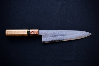 Yoshikazu Tanaka White#1 Damascus Gyuto 210mm w/Curly Maple Handle - Cearmausas