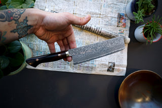 Shigeki Tanaka R2 Damascus Nakiri 170mm Western Ironwood - Cearmausas