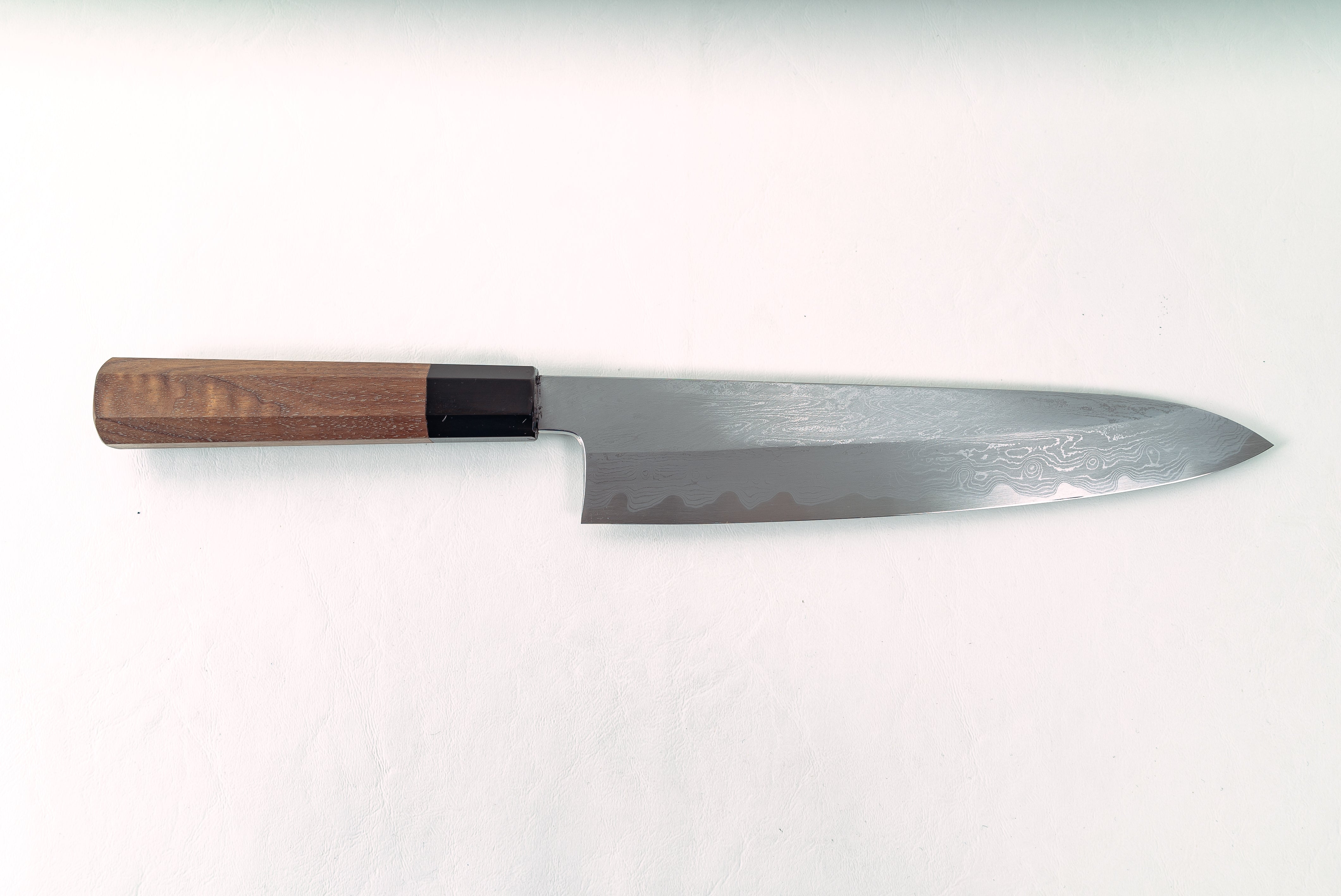 Nakagawa Blue #1 Damascus Wide Bevel Gyuto 240mm - Cearmausas