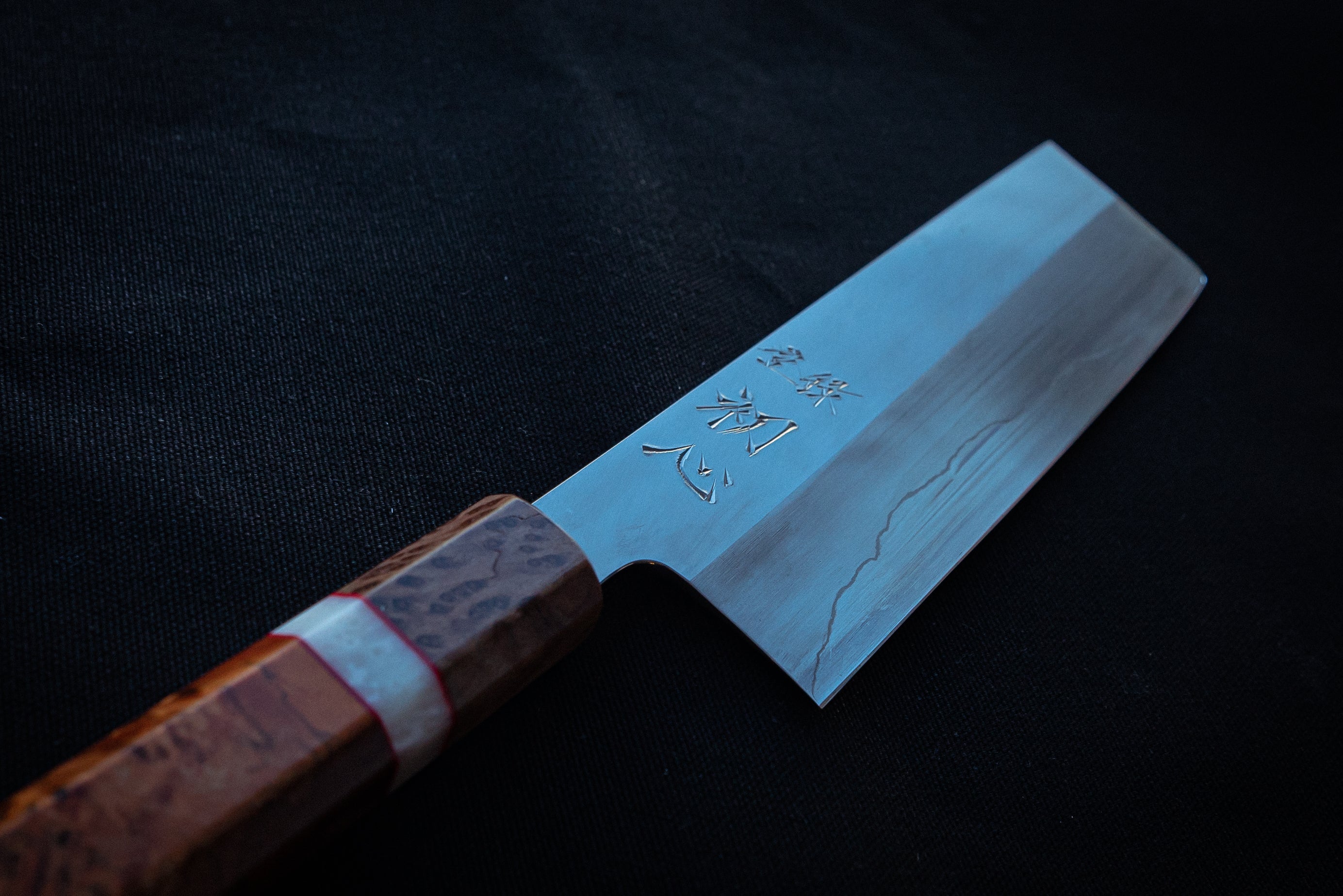 Nakagawa Hamono Silver 3 Nakiri 165mm w/ Custom Handle - Cearmausas